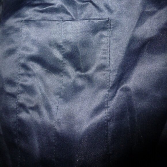 Men's Velvet Smoking Jacket / Quilted Robe-Style Dinner Coat – Navy Blue – Size - Picture 7 of 10